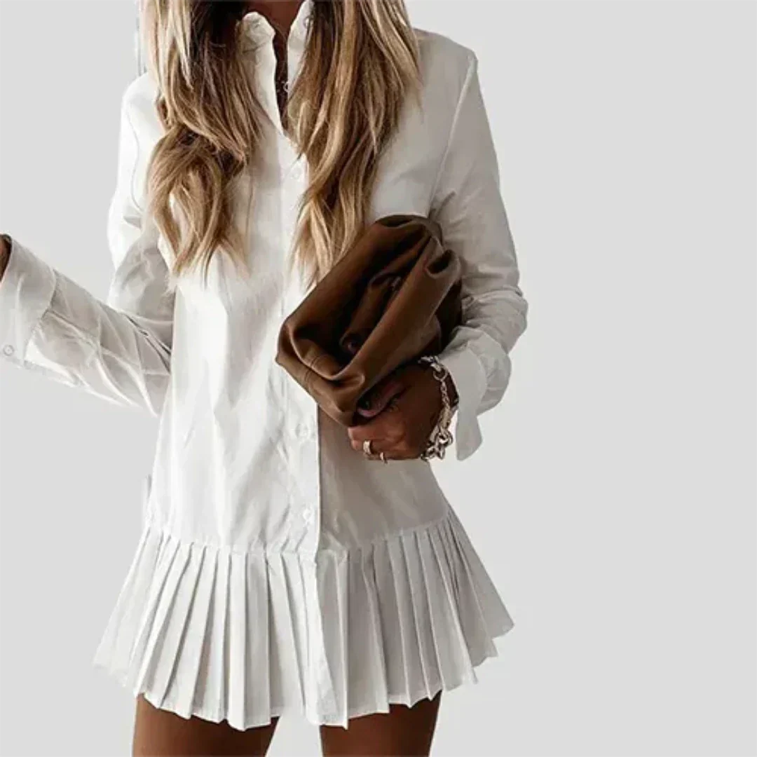 Levoire | Robe Mini Plissée Blanc
