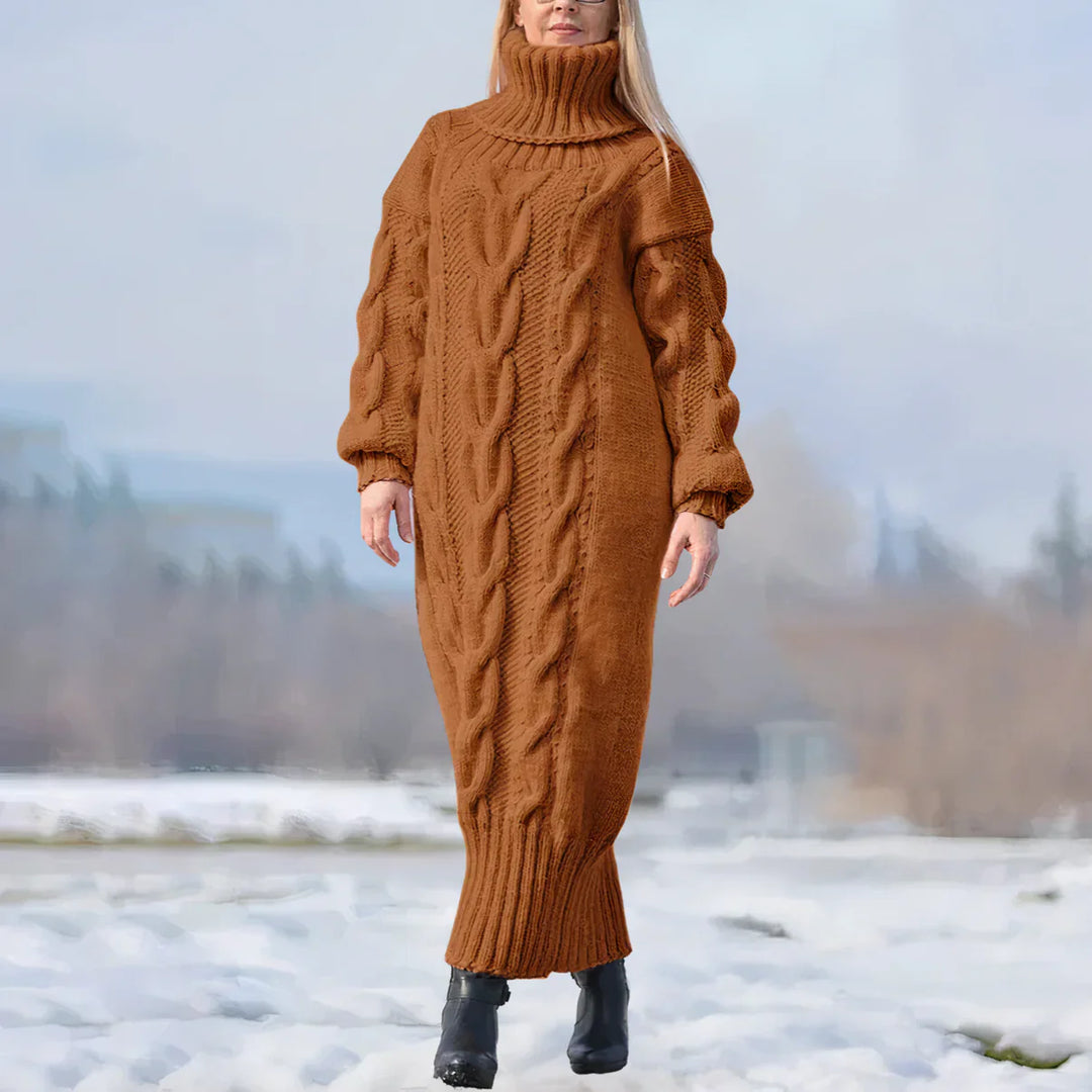 Levoire | Robe Tricot Longue Pour Femmes Braun