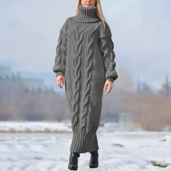 Levoire | Robe Tricot Longue Pour Femmes Gris