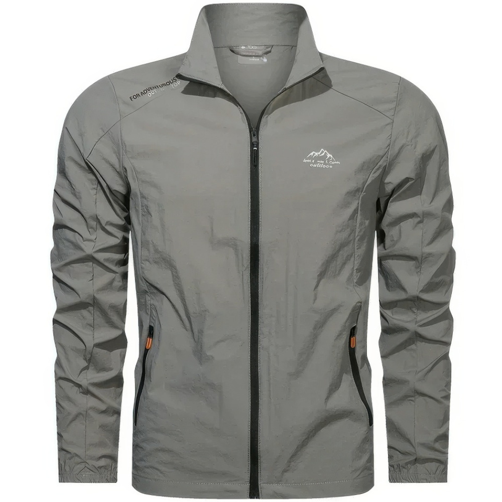Levoire | Veste D'Été Coupe-Vent Avec Fermeture Éclair Gris foncé