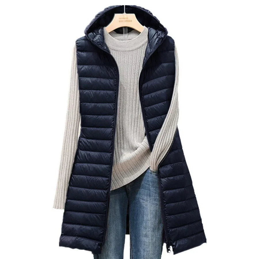 Levoire | Robe Bouffante Sans Manches Pour Femmes Fermeture Éclair Bleu marine
