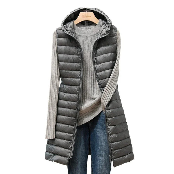 Levoire | Robe Bouffante Sans Manches Pour Femmes Fermeture Éclair Gris
