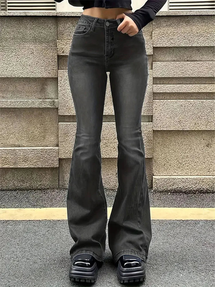 Levoire | Jean Haute Taille Avec Jambe Droite Pour Femmes