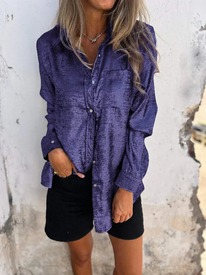 Levoire | Femmes Manches Longues Avec Boutons Long Violet