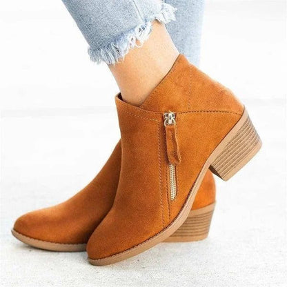 Levoire | Bottines Avec Fermeture Éclair Pour Femmes Orange