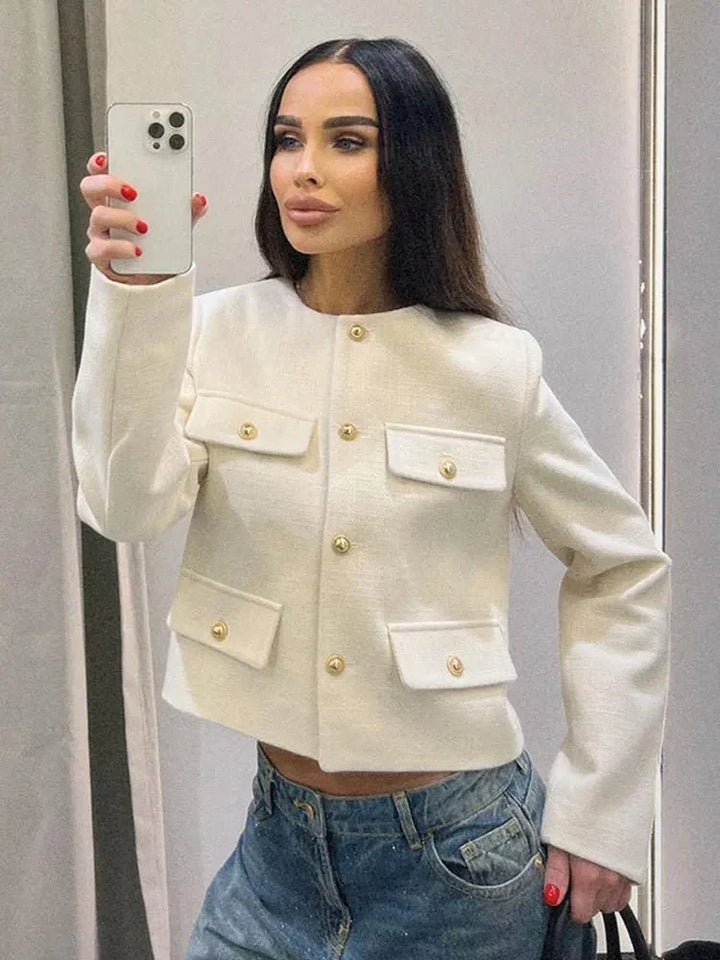 Levoire | Blouse à boutons croisés pour femmes à manches longues
