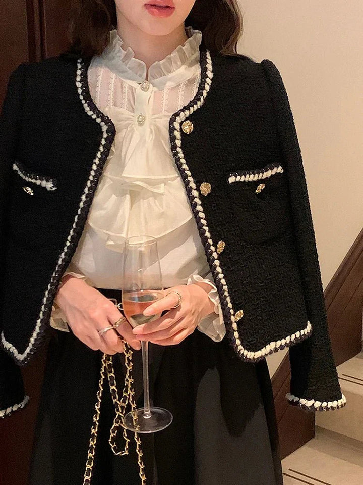 Levoire | Robe de vendange courte pour femmes à boutons en bas