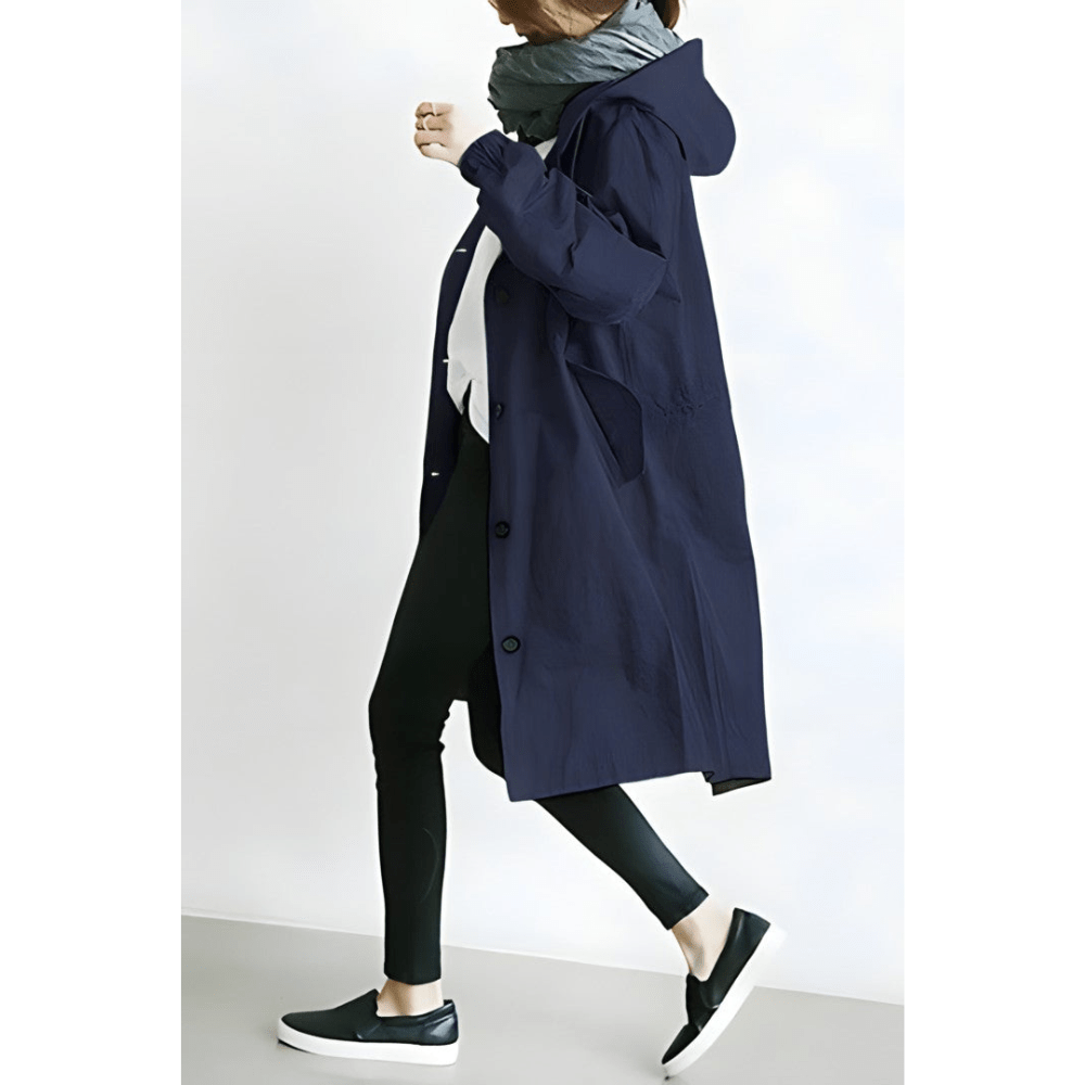 Levoire | Trench-Coat Mode Plus Long Bleu marine