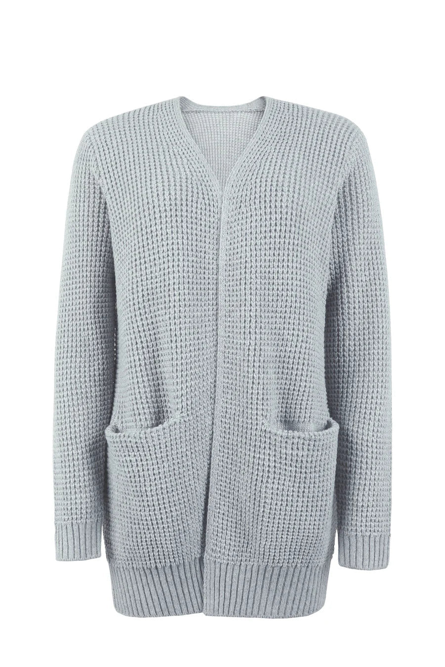 Levoire | Veste tricot longue pour femmes manches longues Gris