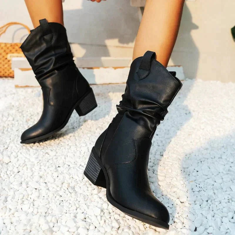 Levoire | Bottes Mi-Hautes Pour Femmes Noir