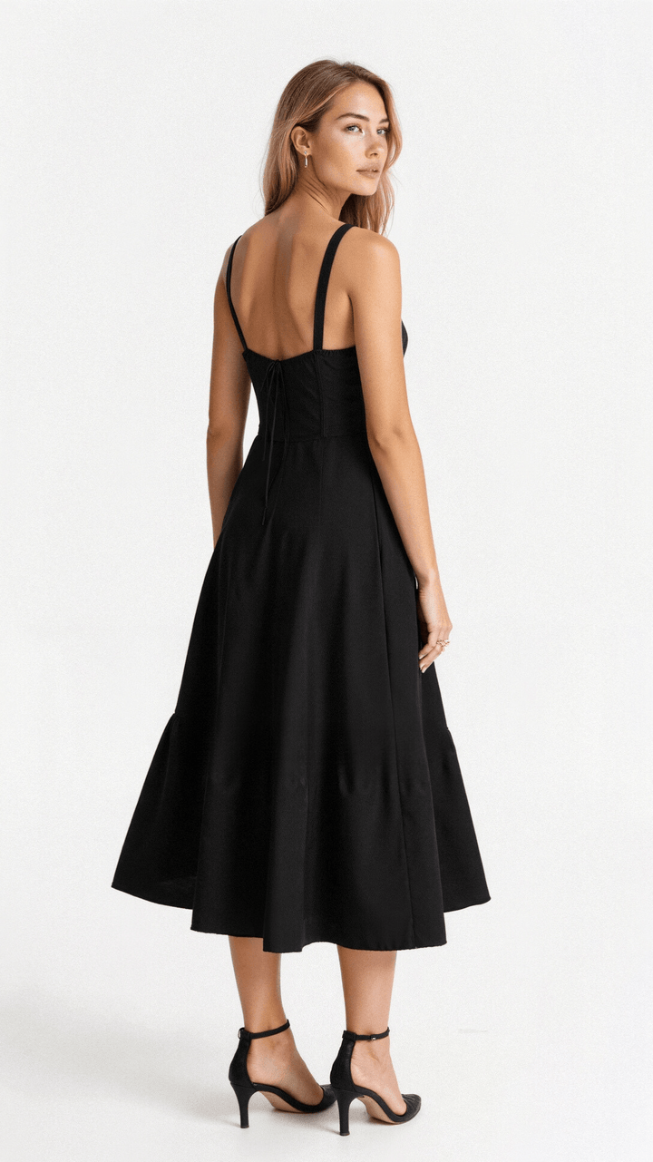 Levoire | Robe Midi Élégante Au Style Corset Pour Femmes