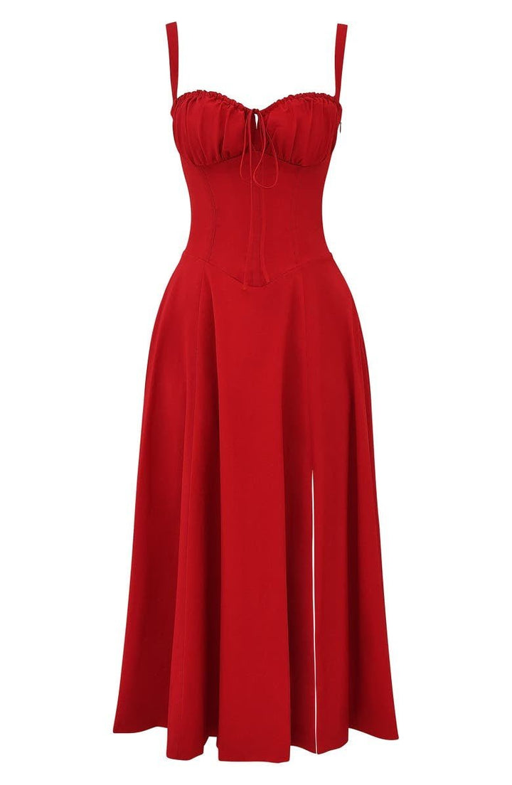 Levoire | Robe Midi Élégante Au Style Corset Pour Femmes