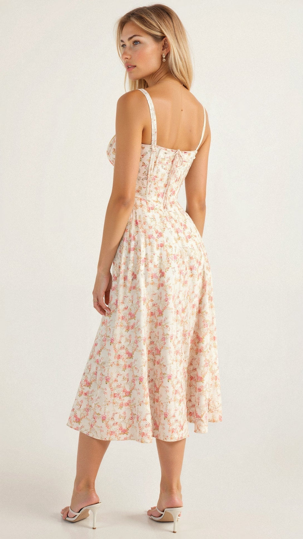 Levoire | Robe Midi Élégante Au Style Corset Pour Femmes