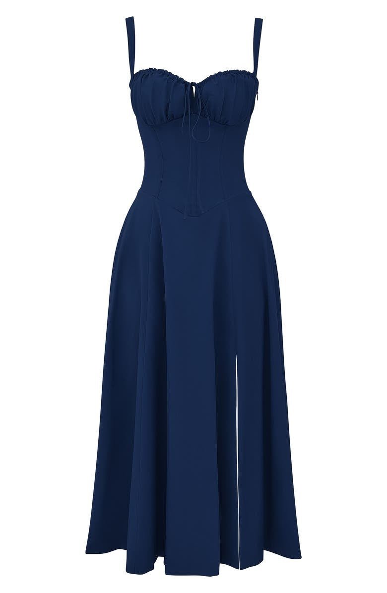 Levoire | Robe Midi Élégante Au Style Corset Pour Femmes