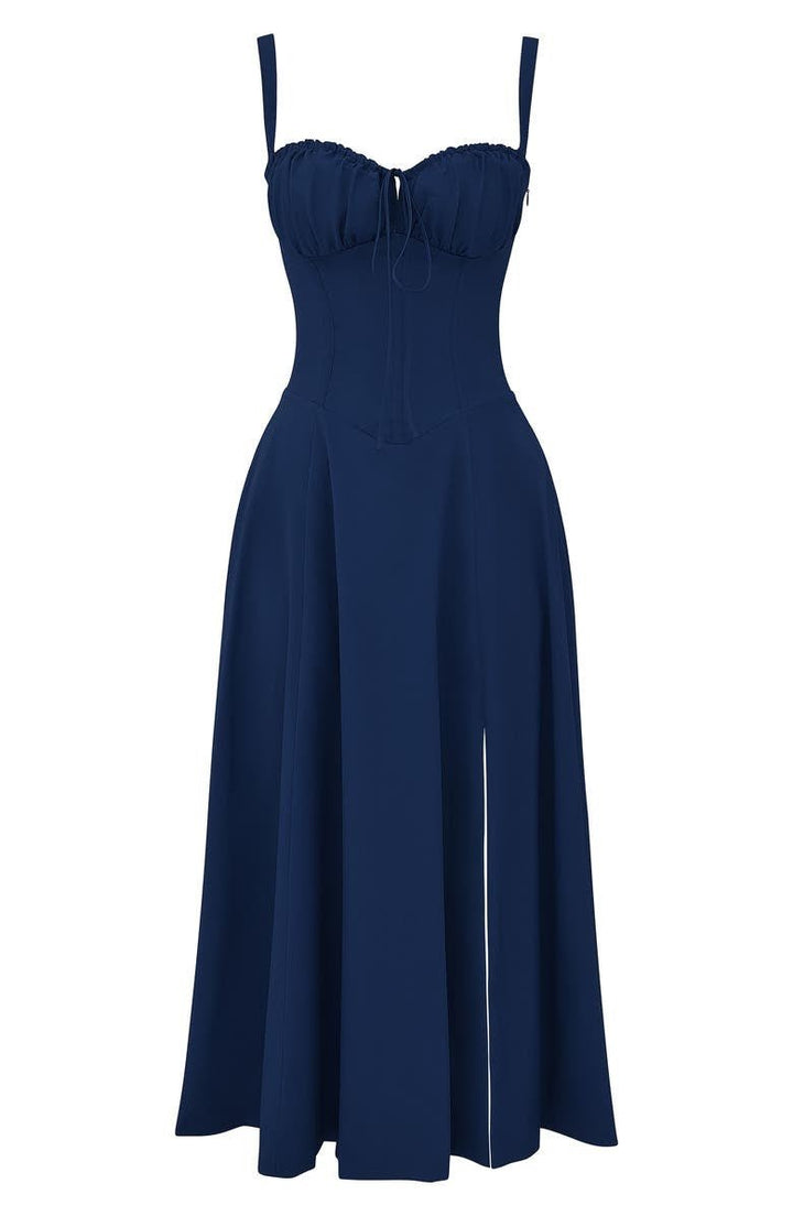 Levoire | Robe Midi Élégante Au Style Corset Pour Femmes