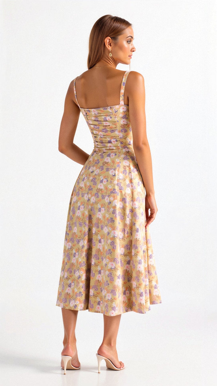 Levoire | Robe Midi Élégante Au Style Corset Pour Femmes