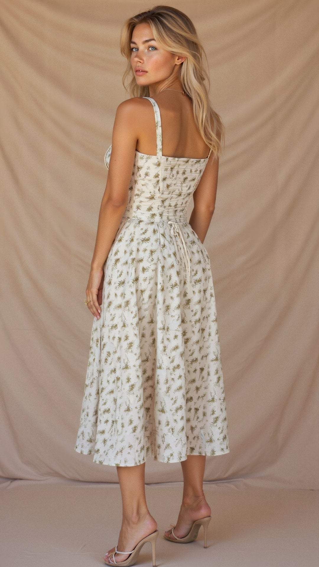 Levoire | Robe Midi Élégante Au Style Corset Pour Femmes