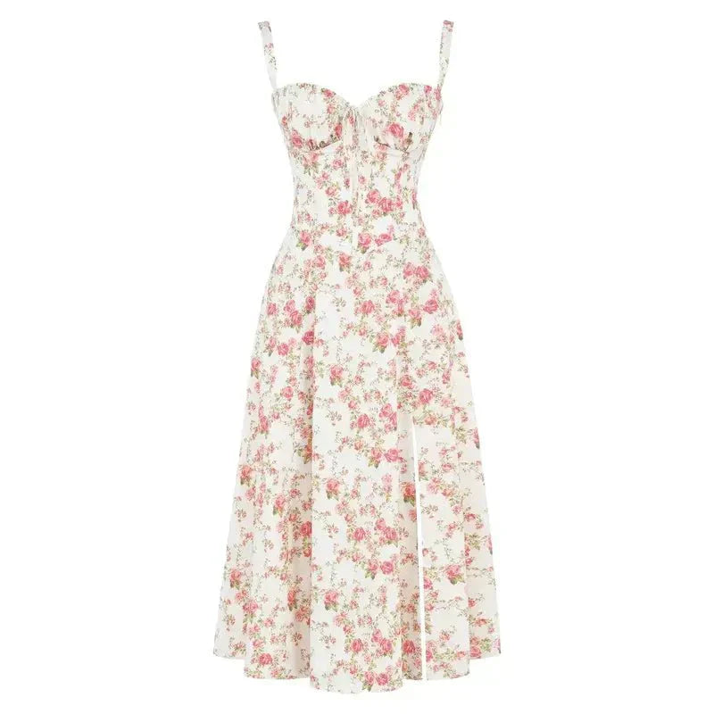 Levoire | Robe Midi Élégante Au Style Corset Pour Femmes