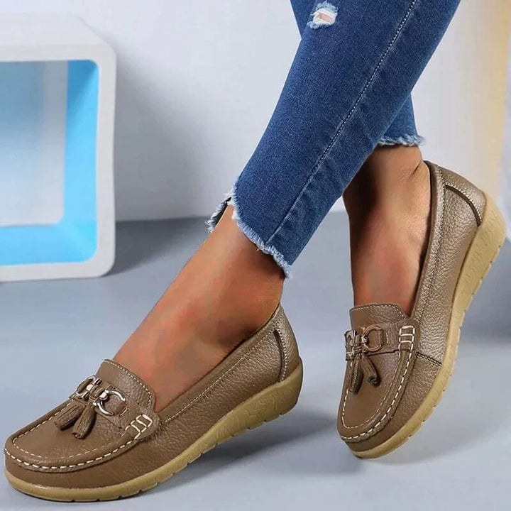 Levoire | Mocassins En Cuir Pour Femmes Braun