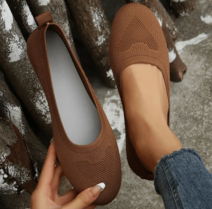 Levoire | Slip Sur Des Chaussures De Ballet En Tricot Atemaktiv Braun