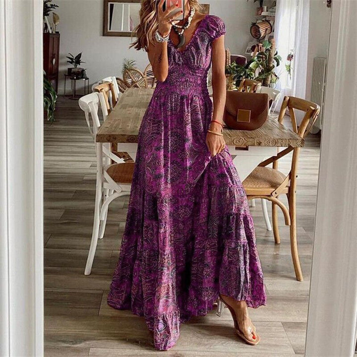Levoire | Robe Maxi Boho Fluide Pour Femmes Lilas