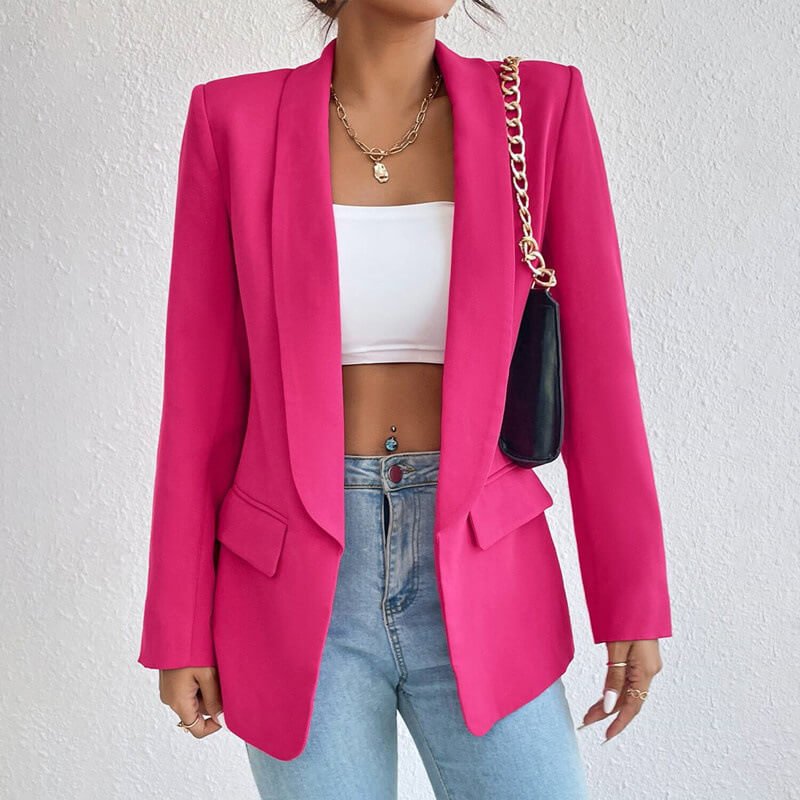 Levoire | Blazer élégant à manches longues à l'avant ouvert Rosa