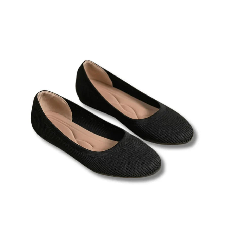 Levoire | Chaussures de ballet en tricot pour femmes confortables Noir