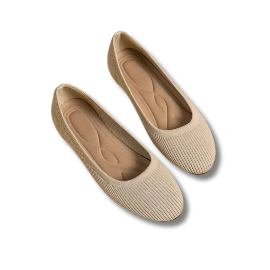 Levoire | Chaussures de ballet en tricot pour femmes confortables Beige