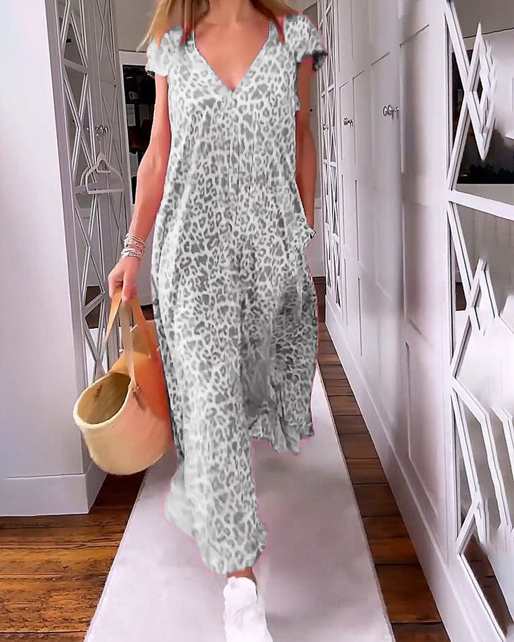Levoire | Robe Midi Imprimée Femme Gris