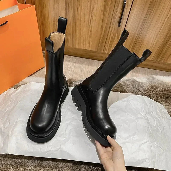 Levoire | Noir Slip sur Bottines à Cheville Stylé