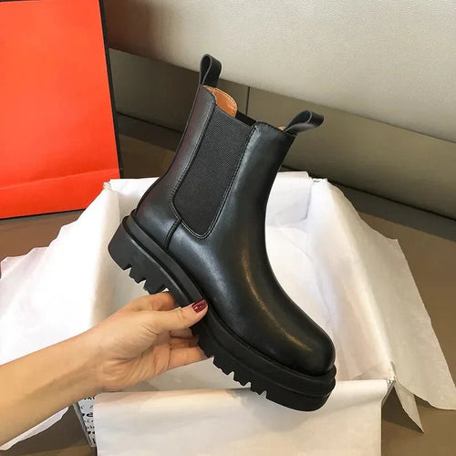 Levoire | Noir Slip sur Bottines à Cheville Stylé