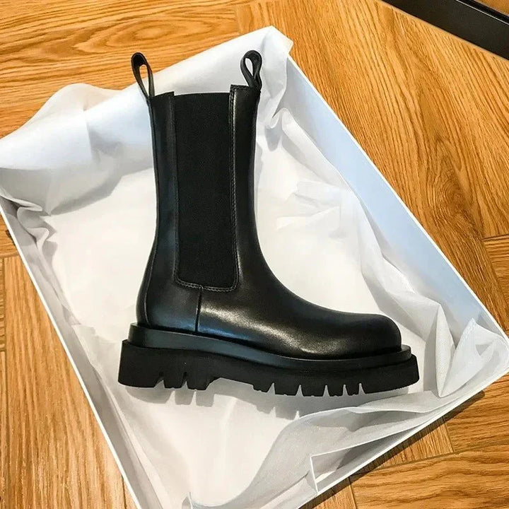 Levoire | Noir Slip sur Bottines à Cheville Stylé