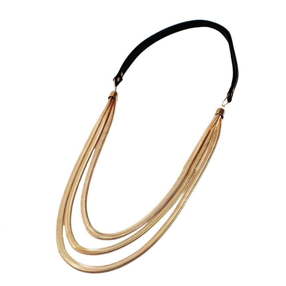 Levoire | Collier Serpent En Cuir Multicouche