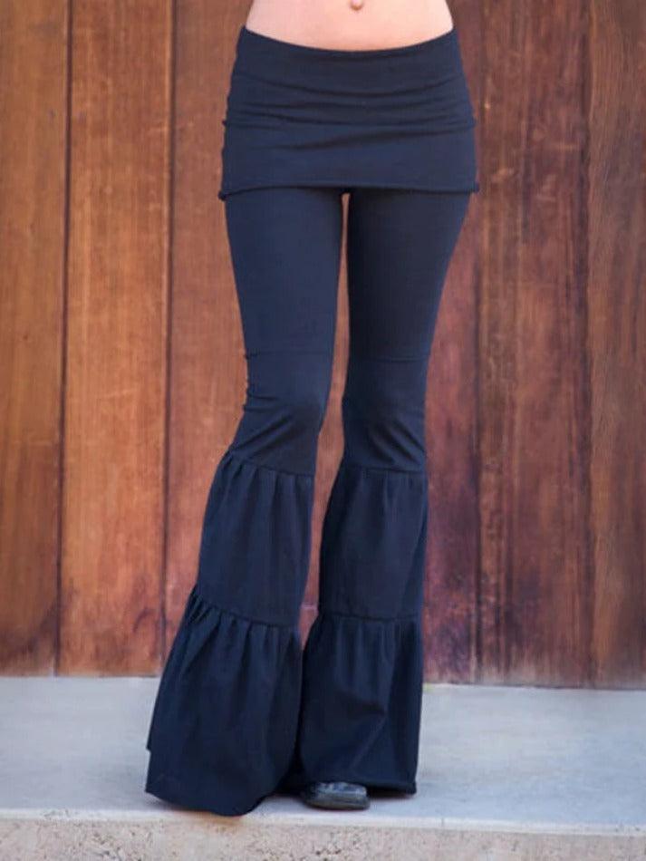 Levoire | Pantalon Flare À Empiècements Superposés Noir