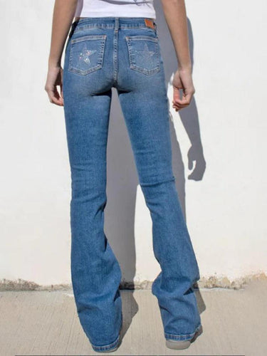 Levoire | Jean Slim Élastique À Poches Multiples En Strass