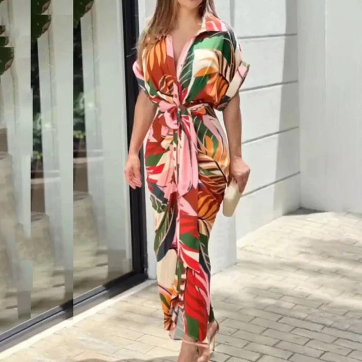 Levoire | Robe D'Été Chic Fleur rouge