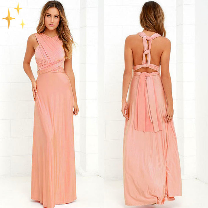 Levoire | Robe Portefeuille À Col En V Et Coupe Elegante Rose