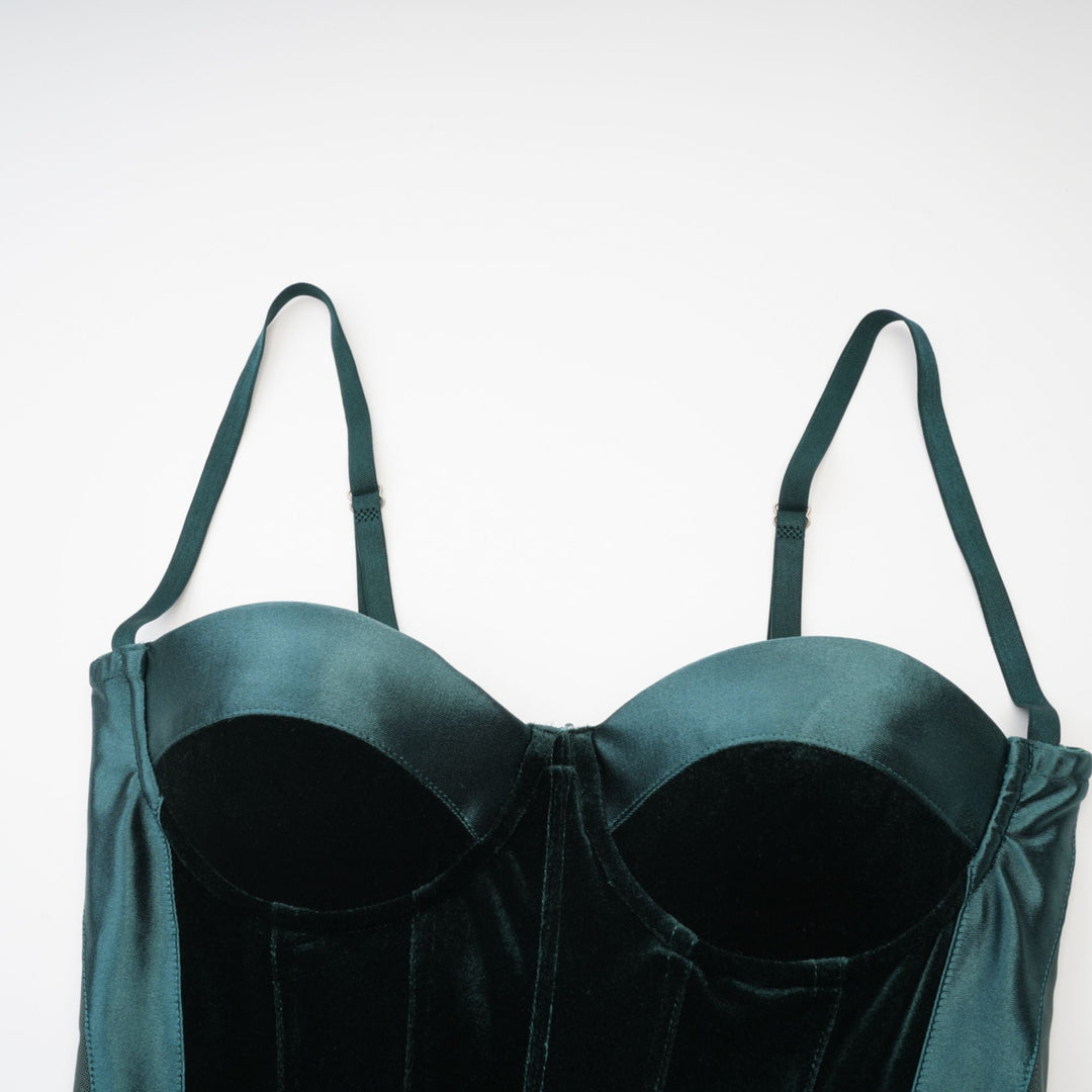 Levoire | Robe Midi Bustier Verte