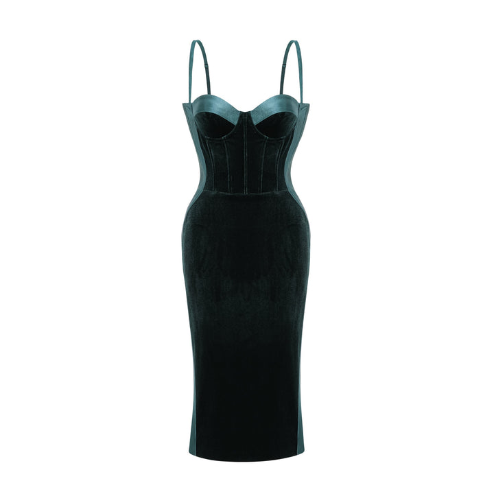 Levoire | Robe Midi Bustier Verte