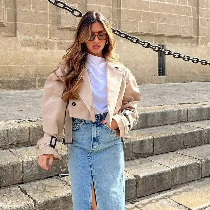 Levoire | Veste Cropped Printemps/Été Beige