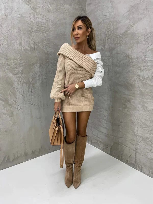 Levoire | Pull Tricoté Confortable Braun Une taille pour tous