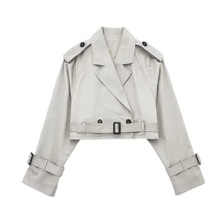 Levoire | Veste Cropped Printemps/Été Gris clair