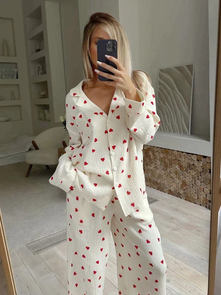 Levoire | Esteettinen Sydän Pyjama Setti