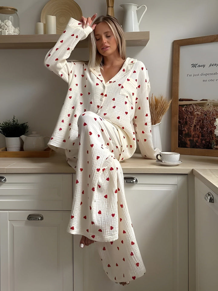 Levoire | Esteettinen Sydän Pyjama Setti