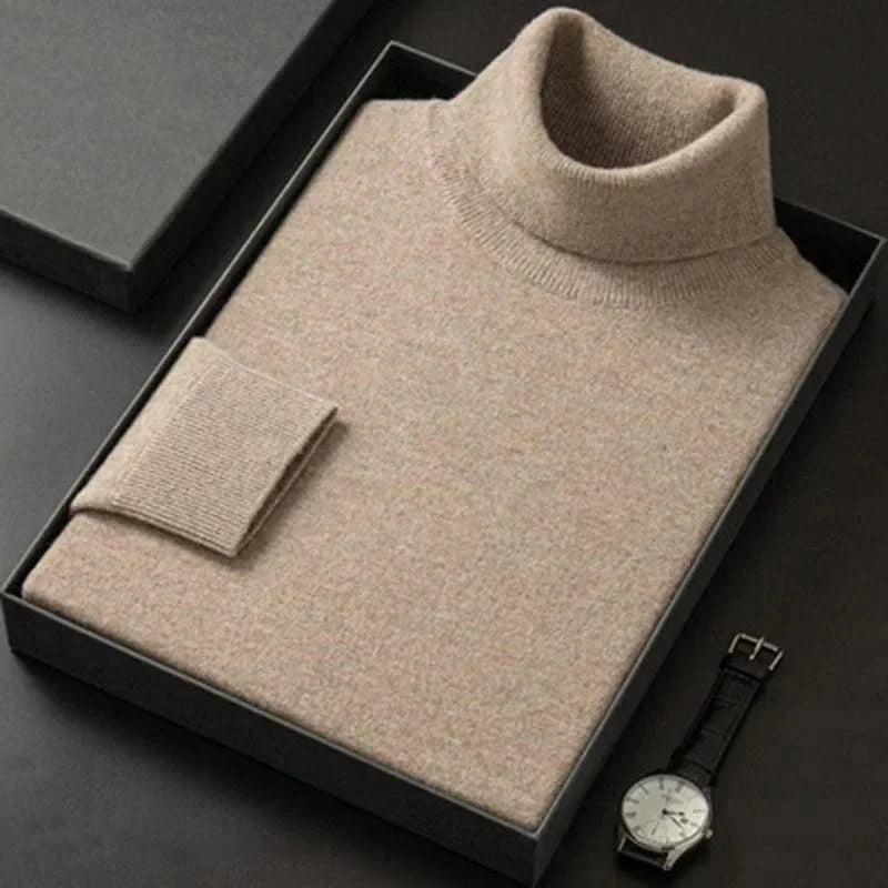 Levoire | Pull Col Montant En Cachemire Luxueux Pour Homme