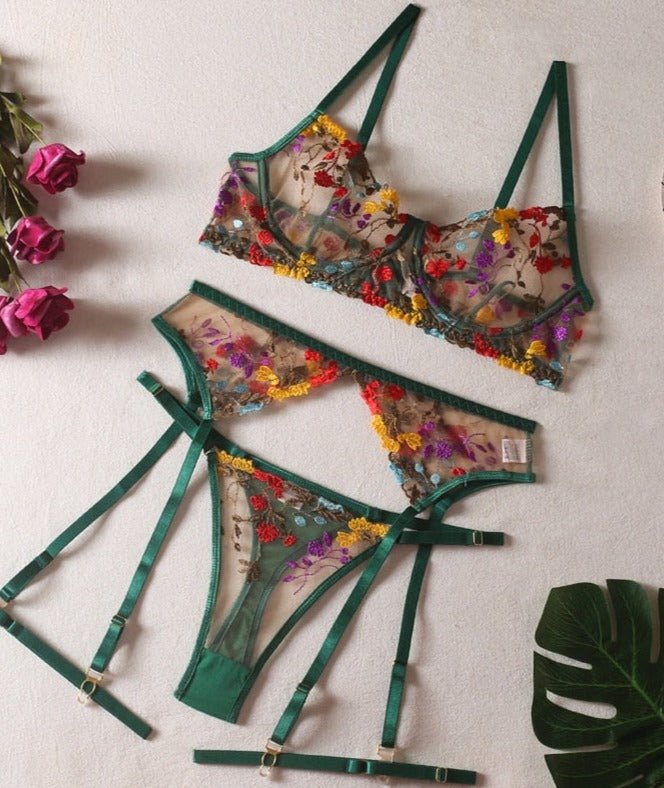 Levoire | Ensemble De Lingerie Français 3 Pièces Pour Une Élégance Sensuelle