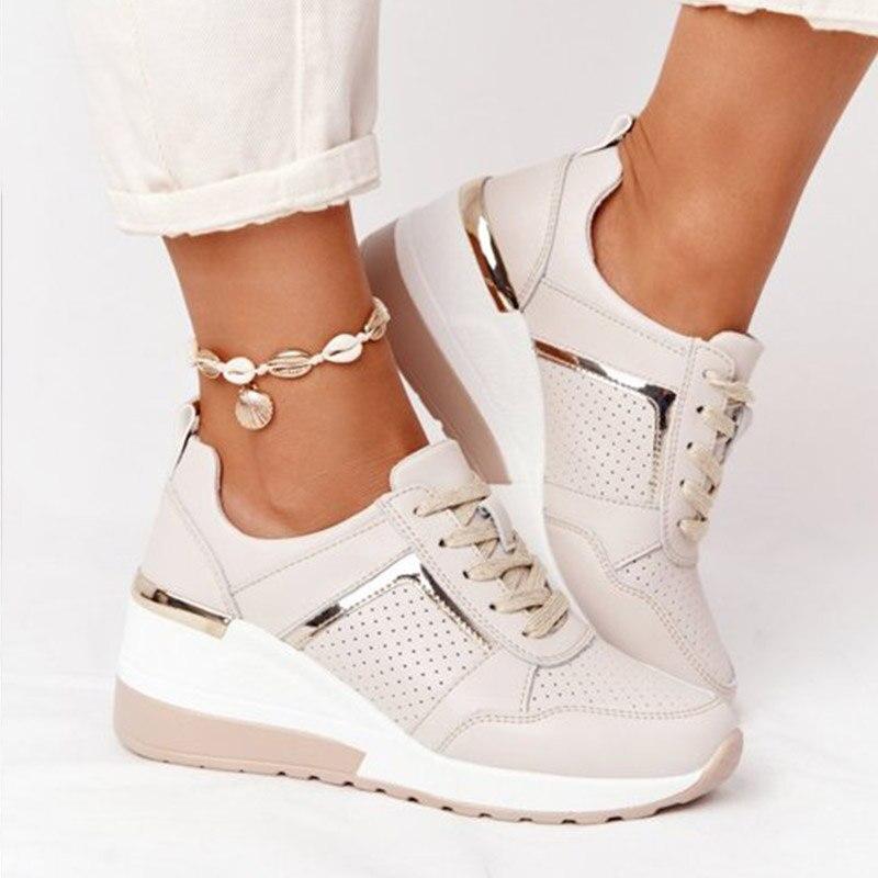 Levoire | Sneakers Confort Avec Talons Hauts Beige