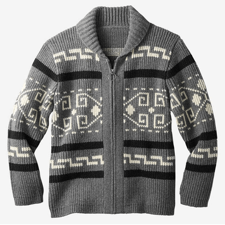 Levoire | Sweat Jacquard Zippé Homme Gris