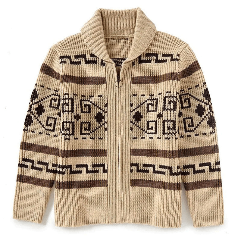 Levoire | Sweat Jacquard Zippé Homme Khaki