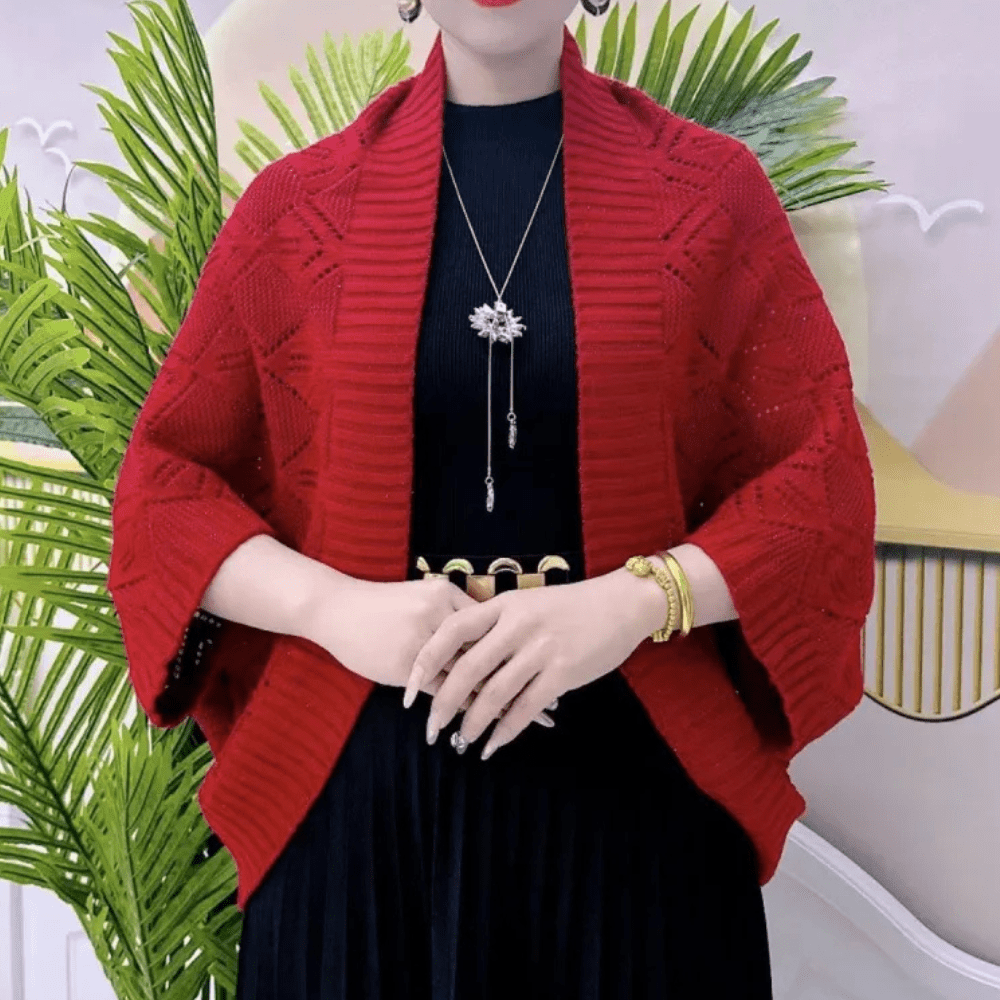 Levoire | Pull raffiné femmes Pull Jumper Gilet Rot Une taille